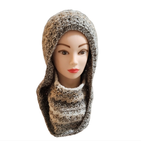 Handmade Crochet Bulky Scarf Multicolor 10 ways Puzzle Yarn Crossword Acrylic - Picture 12 of 17